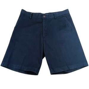 Nautica Chino Shorts Mens 36 Blue Flat Front Cotton Slash Pocket Casual Summer